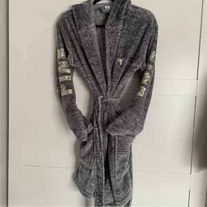Vs PINK grey bling robe